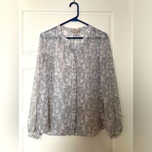 Banana Republic Floral Button Down Blouse